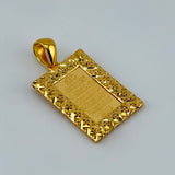 21K Gold Ayat Al Kursi Small Rectangle Pendant 2.11 Grams | 207812