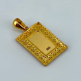 21K Gold Ayat Al Kursi Small Rectangle Pendant 2.11 Grams | 207812
