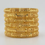 21 High Karat Gold Bangle Set – Set of 6 | 90.89g |Size Small (Model 202773)