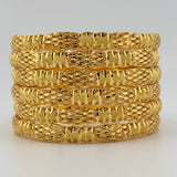 21 High Karat Gold Bangle Set – Set of 6 | 97.99g |Size Large (Model 202774)