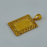 21K Gold Ayat Al Kursi Medium Rectangle Pendant 2.63 Grams | 207813