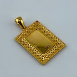 21K Gold Ayat Al Kursi Medium Rectangle Pendant 2.63 Grams | 207813
