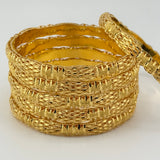 21 High Karat Gold Bangle Set – Set of 6 | 97.99g |Size Large (Model 202774)