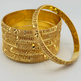21 High Karat Gold Bangle Set – Set of 6 | 100.75g |Size Large (Model 202775)