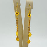21k Gold Lira Drop down Earrings 3.80 grams | 202785