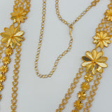 Throwover 21k Gold 3 Layer Flower Necklace 79.29 grams | 200624