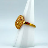 21K Gold Mediterranean Almond Ring 2.77 Grams | 207828