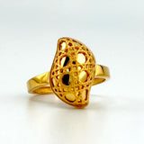 21K Gold Mediterranean Almond Ring 2.77 Grams | 207828
