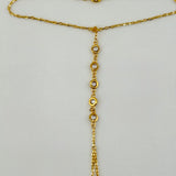 21k Gold Modern GLOVE with stones 3.35 grams | 202789