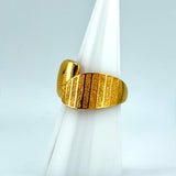 21K Gold Polished &amp; Brushed Crossover Ring 2.72 Grams | 207851