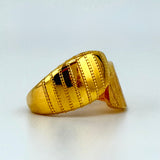21K Gold Polished &amp; Brushed Crossover Ring 2.72 Grams | 207851