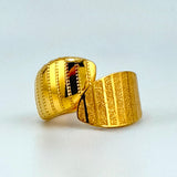 21K Gold Polished &amp; Brushed Crossover Ring 2.72 Grams | 207851