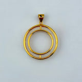 21K Gold Lira Coin Frame with Double Polished Bezel 5.39 grams | 197634