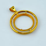 21K Gold Lira Coin Frame with Double Polished Bezel 5.39 grams | 197634