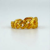21K Gold Modern Diamond-Cut Custom Link Ring 2.89 Grams | 207855