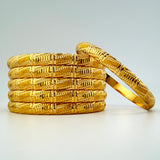 21K Yellow Gold Bangle Set – Set of 6 (Size Large, 67.5g) Model: 197518