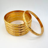21K Yellow Gold Bangle Set – Set of 6 (Size Large, 67.5g) Model: 197518