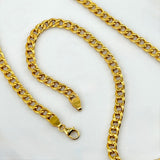 21K Gold Miami Cuban Link Necklace 9.90 Grams 17.5-Inch | 207857