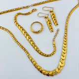 21k Gold Floral Set Diamond Cut / Polish 31.84 grams | 202823