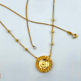 21K Gold Rashadi Six-Bead Necklace 4.74 Grams 17.5-Inch | 207860