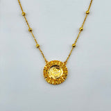 21K Gold Rashadi Six-Bead Necklace 4.74 Grams 17.5-Inch | 207860