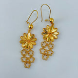Star 21k Gold Drop down earrings 7.96 grams | 202826