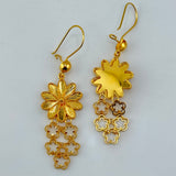 Star 21k Gold Drop down earrings 7.96 grams | 202826