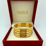 21K Yellow Gold Bangle Set of 5 – 61g | Model 194263