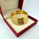 21K Yellow Gold Bangle Set of 5 – 61g | Model 194263