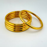 21K Yellow Gold Bangle Set of 5 – 61g | Model 194263