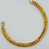 21K Gold Floral Bracelet 5.88 Grams 7-Inch | 207871