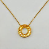 21K Gold Mediterranean Circle Necklace 4.52 Grams  | 207873