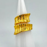 21K Gold Brushed Crossover Ring 5.42 Grams | 207874