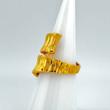 21K Gold Brushed Crossover Ring 5.42 Grams | 207874