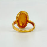 21K Gold Oval Mediterranean Ring 3.15 Grams | 207875