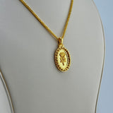 21K Gold Oval Rose & Beads Pendant 6.65 Grams | 207878