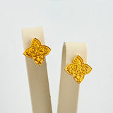 21K Gold Rashadi Four-Spike Stud Earrings 2.96 Grams | 207881