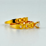 21K Gold Engagement Ring Set 3.38 Grams | 207882