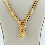 21K Gold Modern Puff Woven Link Jewelry Set 32.18 Grams | 207894