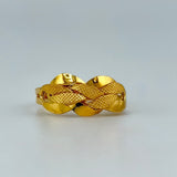 21K Gold Modern Puff Woven Link Jewelry Set 32.18 Grams | 207894