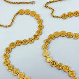 21K Gold Rashadi Throwover Necklace 40 Inch 46.83 Grams | 207895