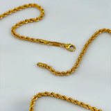 21K Gold Mediterranean Rope Necklace 21 Inch 10.62 Grams | 207898
