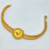21K Gold Floral Rashadi Jewelry Set 33.66 Grams | 207975