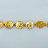 21K Gold Rashadi Motif Bracelet 8.40 Grams | 207980