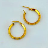 21K Gold Classic Hoop Earrings 4.21 Grams | 208002