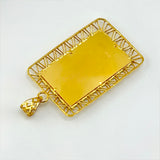 21K Gold Ayat Al Kursi Rectangular Pendant 4.87 Grams | 208005