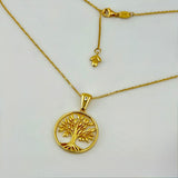 21K Gold Olive Tree Framed Necklace 8.11 Grams | 208016