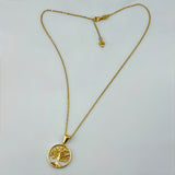21K Gold Olive Tree Framed Necklace 8.11 Grams | 208016