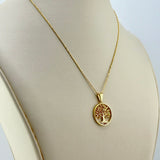 21K Gold Olive Tree Framed Necklace 8.11 Grams | 208016