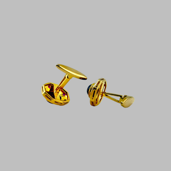 Ruby Cabochon Cuff Links